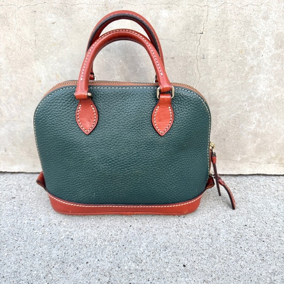 DOONEY & BURKE kirby BITSY satchel Handbag purse shoulder strap crossbody green - Picture 6 of 14